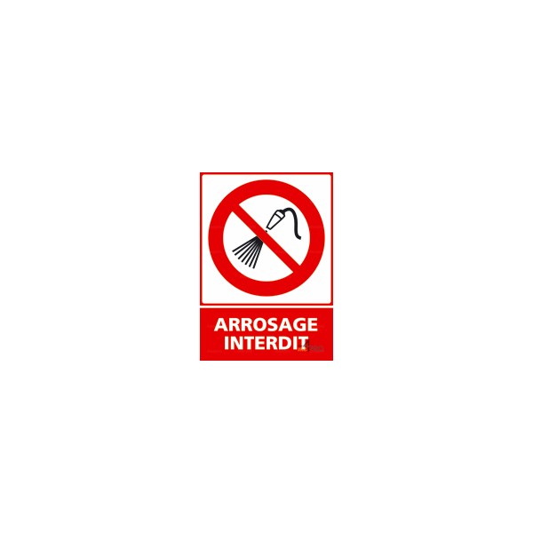 Panneau Rectangulaire Vertical Arrosage Interdit