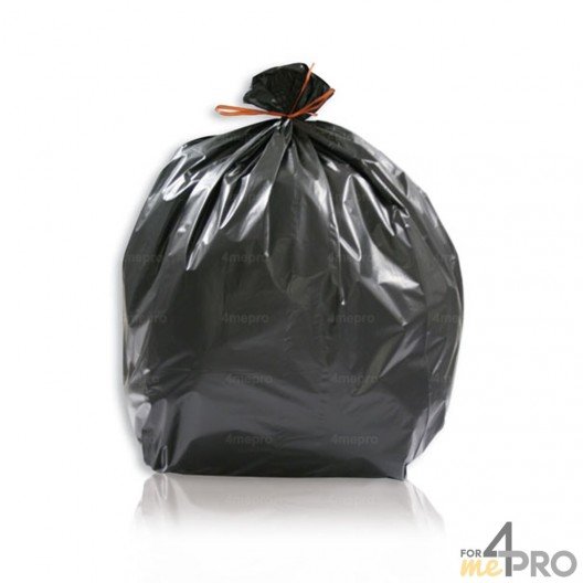 Français) Sac poubelle noir, renforcé, quick bag, 60L - Procomed