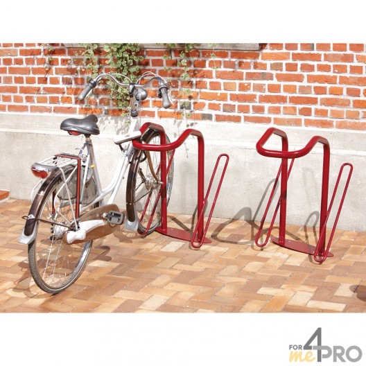 Râtelier pour vélos avec support d'appui, pour 6 vélos
