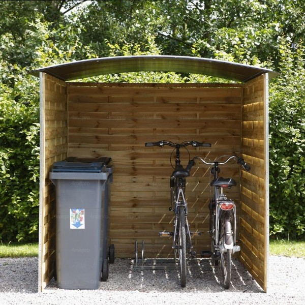 Réaliser un abri pour les vélos et la poubelle