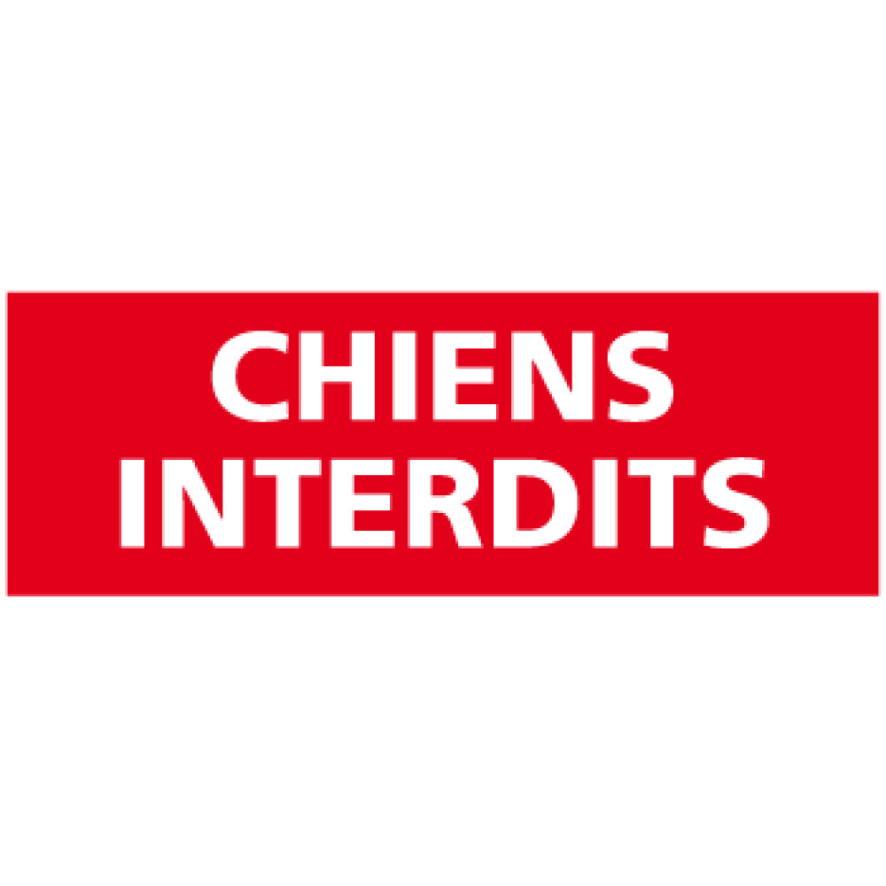 Panneau chiens interdits - 4mepro