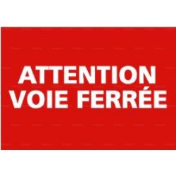 Panneau rectangulaire Attention voie ferrée