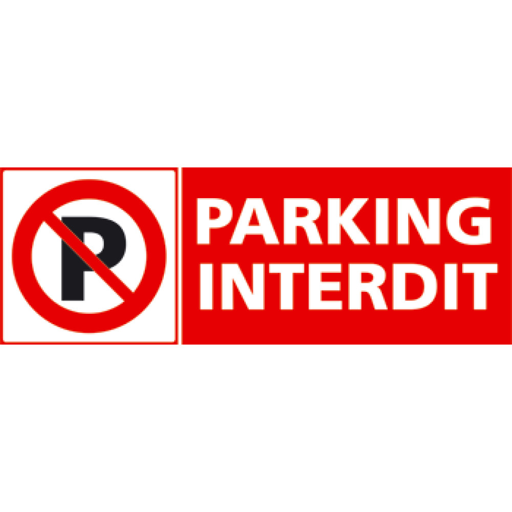 Panneau Rectangulaire Parking Interdit Avec Pictogramme Mepro