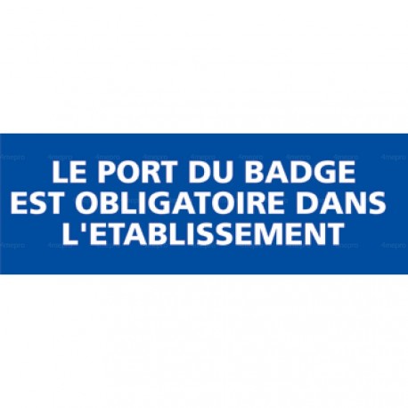 Panneau carré Port de la charlotte obligatoire - 4mepro