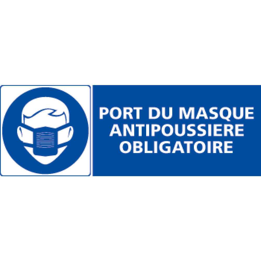 Panneau Masques Anti-Poussière Obligatoires - STOCKSIGNES