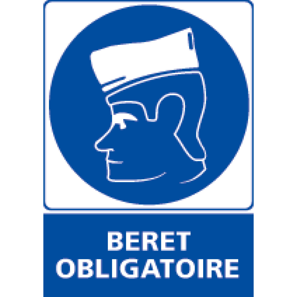 Panneau Rectangulaire Beret Obligatoire 4mepro