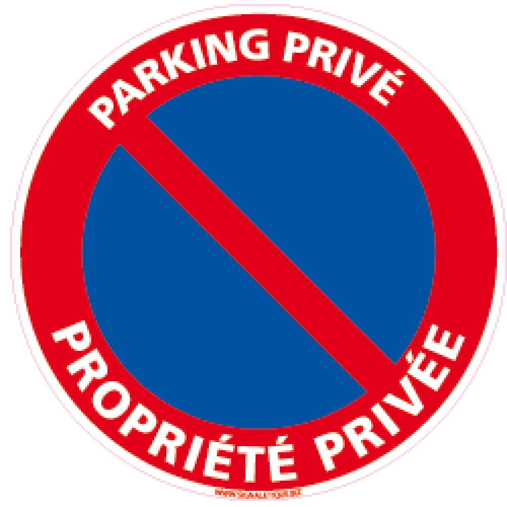 Panneau signalisation parking prive - E