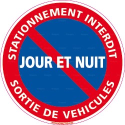 Signalisation de parking / stationnement - Interdiction de stationner sauf  … (Personnalisable avec votre Immatriculation)