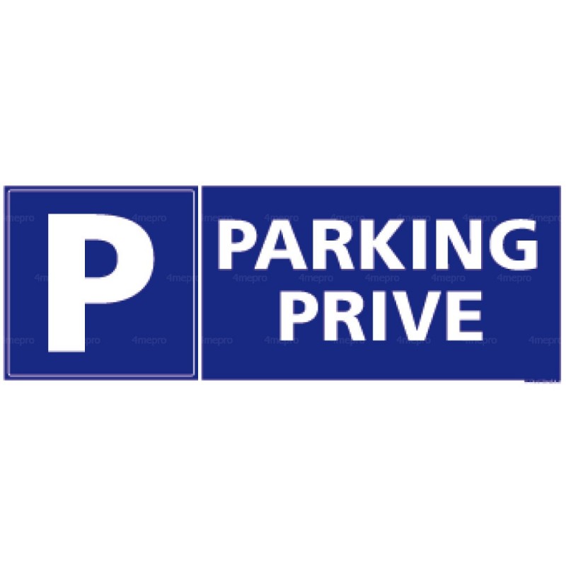 Panneau horizontal de parking privé