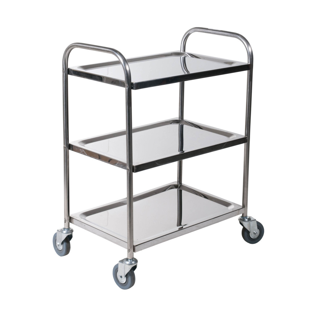 Chariot en inox KM, arceau rabattable, 100kg, 880x500 mm, 4