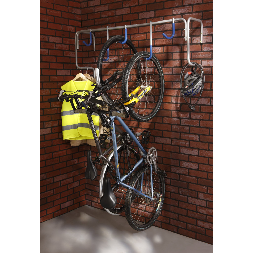 Râtelier vélo pour 4 vélos rangement vélo sol ou mural pour garage et jardin