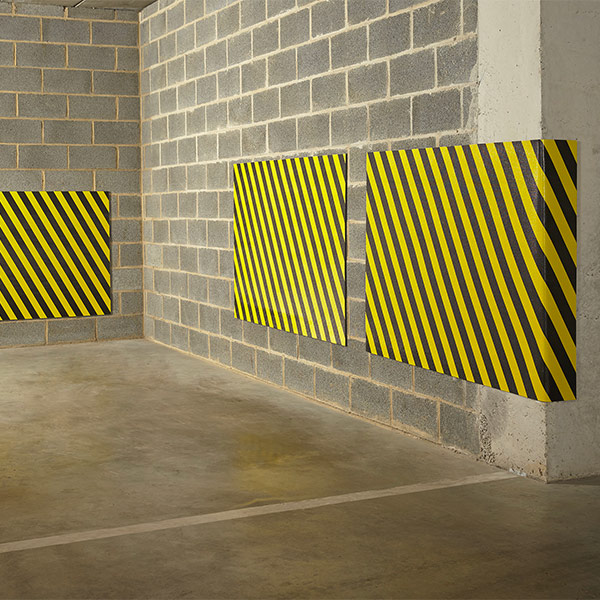 Mousse de protection murale jaune/noir (L100cm, H5cm, P2cm)