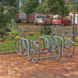 Support vélo en ligne 3 arceaux - 6 vélos