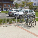 Râtelier au sol 2 niveaux côte à côte avec arceaux antivol - 3, 5, 6, 8 ou 10 vélos