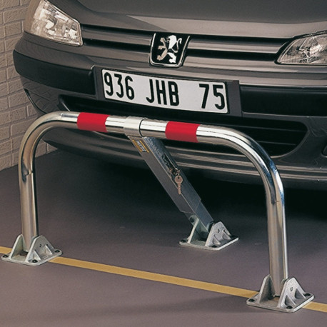 Barrière de parking rabattable standard 3 pieds avec serrure clavette