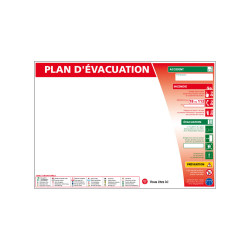 Panneau avec plan d'évacuation