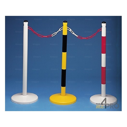 Potelet sur coupelle ronde jaune/noir 90 cm