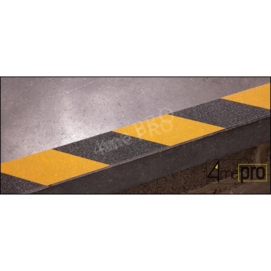 Adhésif signalisation jaune/noir 5m x 50 mm