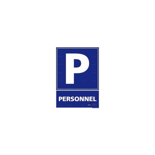 Panneau de parking rectangulaire vertical Personnel - 4mepro